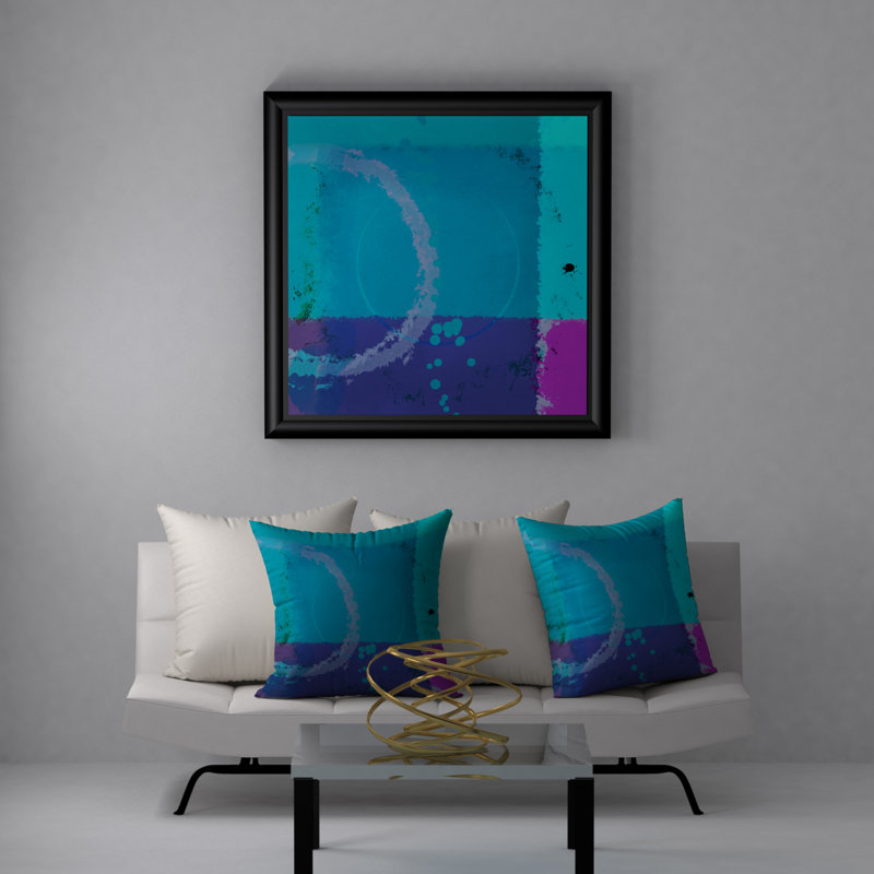 Abstract Reversible Throw Pillow, 24" H x 24" W