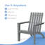 Chaise Adirondack en bois massif Garberville-708559983