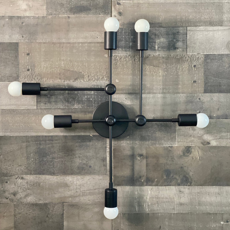 Braecona 6 - Light Dimmable Vanity Light, Matte Black