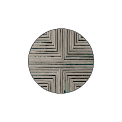 Machine Washable Gray Area Rug GSIX03636