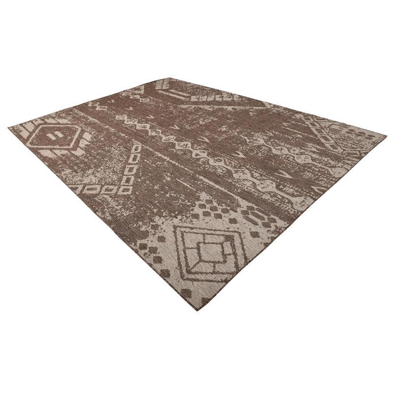 Brison Geometric Indoor / Outdoor Rug, Rectangle 9' x 12'