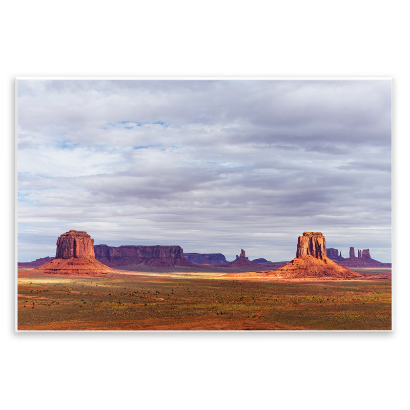 Plaque murale monumentale "Buttes et mesas du désert", design par Shelley Carlisle, H 10 po x l 15 po