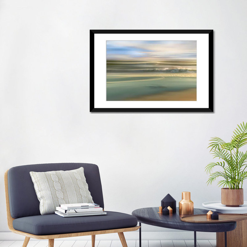 «Topaz Light», reproduction sur toile, H 18 po x l 26 po x P 1,5 po, Toile avec cadre noir, Pas de tapis