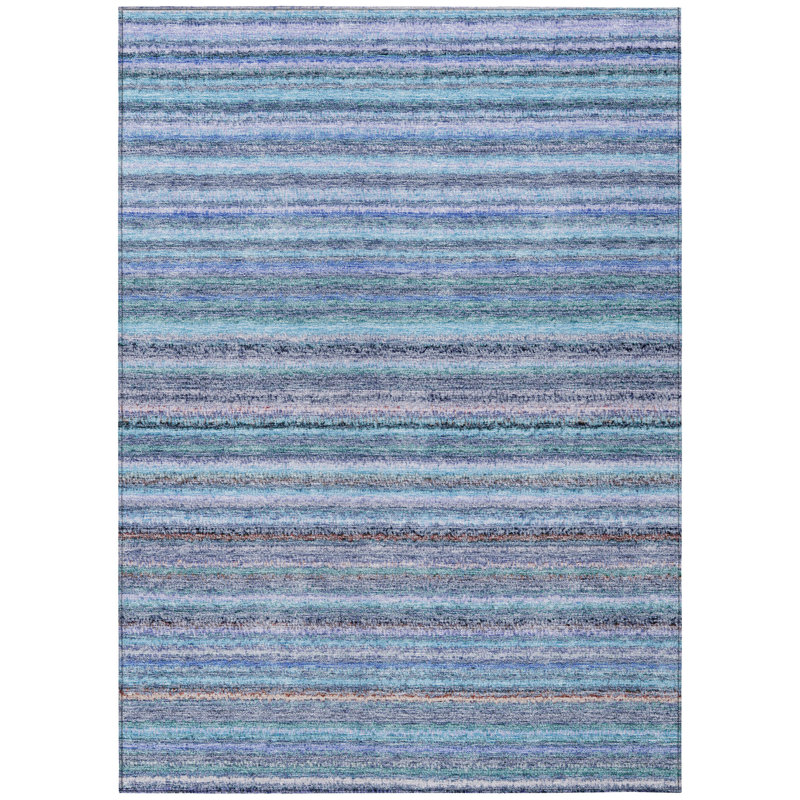 Azzaria Washable Striped Indoor / Outdoor Rug, Rectangle 10' x 14'