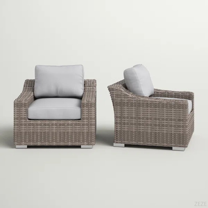 Chaise de patio avec coussins 2