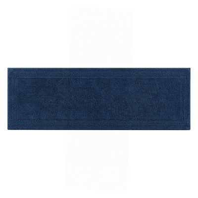 1 PCS 100% Cotton Tufted 3000 GSM Reversible Bath Rug Navy