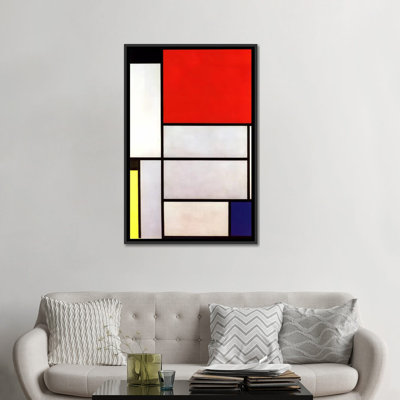 "Tableau l, 1921" by Piet Mondrian Wrapped Canvas Oil Painting Art on Canvas