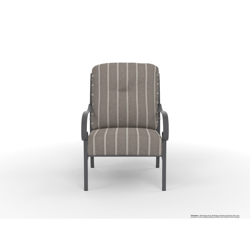 Pasadera Outdoor Lounge Chair, Trax Burgundy, Graphite