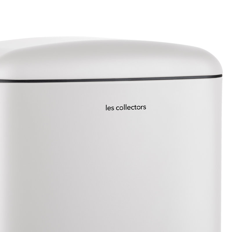 20 Litre Step On Trash Can, White, 61.5cm H x 34cm W x 32.5cm D