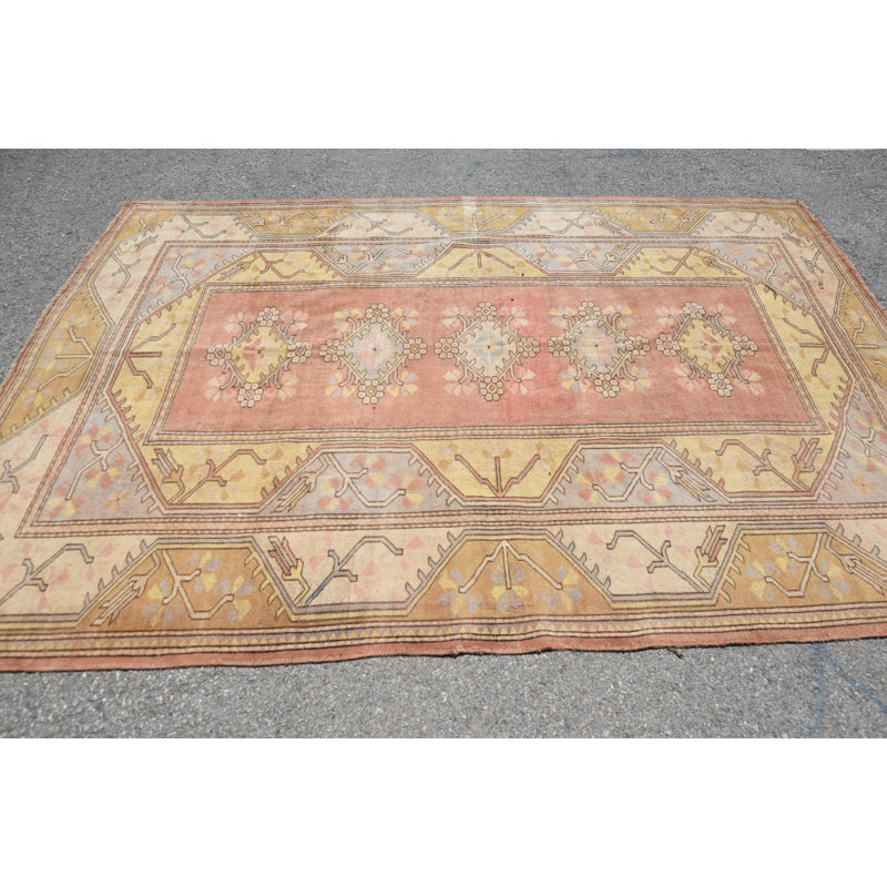 Tapis moderne, tapis géométriques, grands tapis de 7 pi 9,3 pi, tapis rose, tapis turcs, tapis rétro