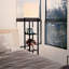 Lampe sur pied DEL à 3 tablettes avec abat-jour carré en tissu Maxwell 63 po.-596791485-596791484