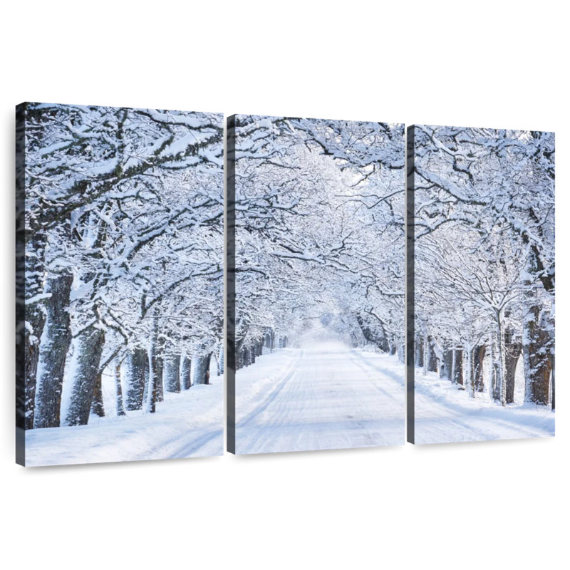 Harnek Snowy Alley Trees, H 32 po x l 50 po