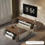 Meuble télé moderne en bois manufacturé noyer-1287916799