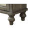 Console Velika au fini gris patiné avec 1 compartiment de rangement ouvert