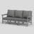Outdoor 71"W HDPE Modular Modern Sofa With 5" Thick Cushions & Natural Wood Texture-152936172