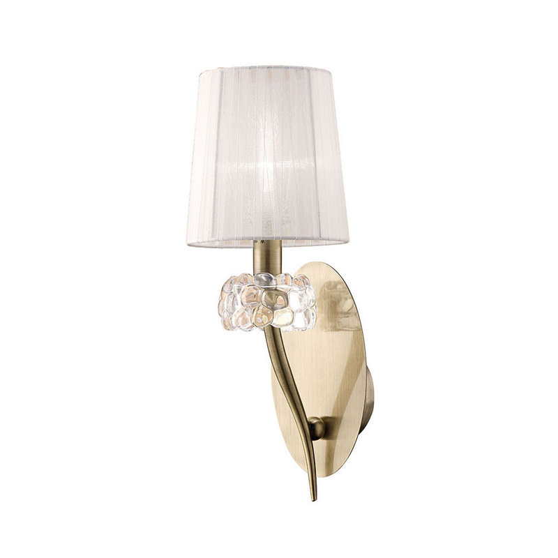 Chrome Wallchiere, White, Brass
