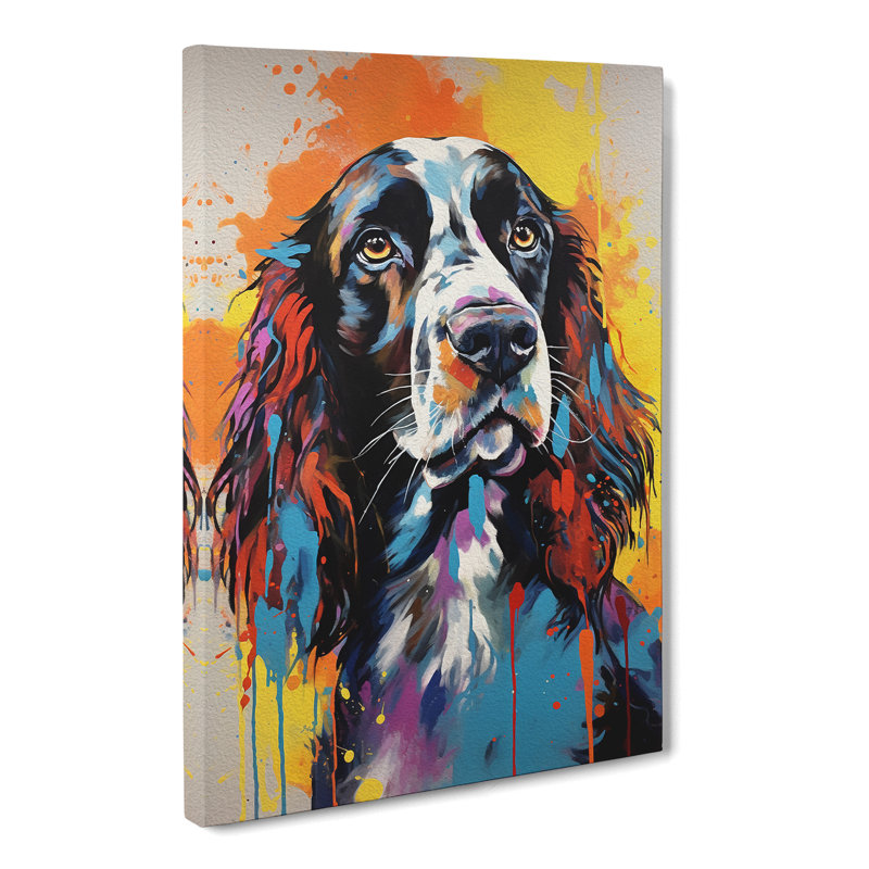 English Springer Spaniel Contemporary - Wrapped Canvas Print, 60cm H x 40cm W x 3cm D