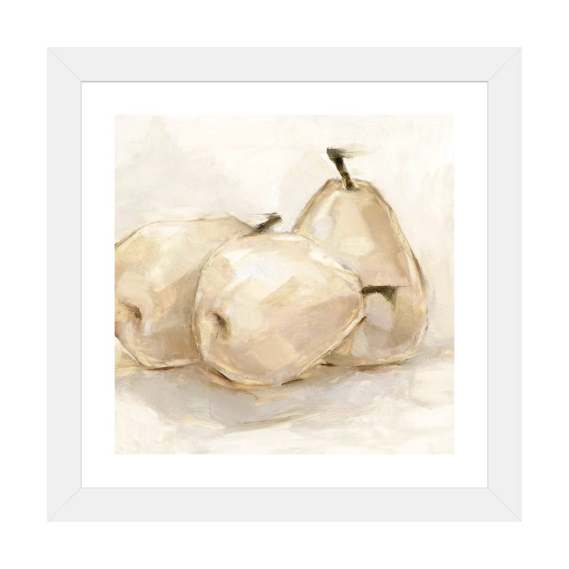 "White PEAR Study II" par Ethan Harper, reproduction d’art, Papier encadré blanc, Blanc, H 24 po x l 24 po x P 1 po