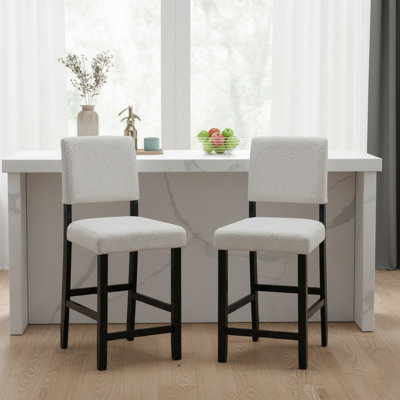 Avella 24" H Boucle Fabric Counter Stool