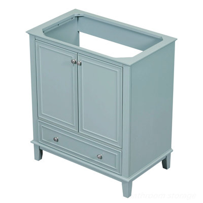 Meuble-lavabo, armoire de salle de bain avec portes, tablette de rangement et tiroir