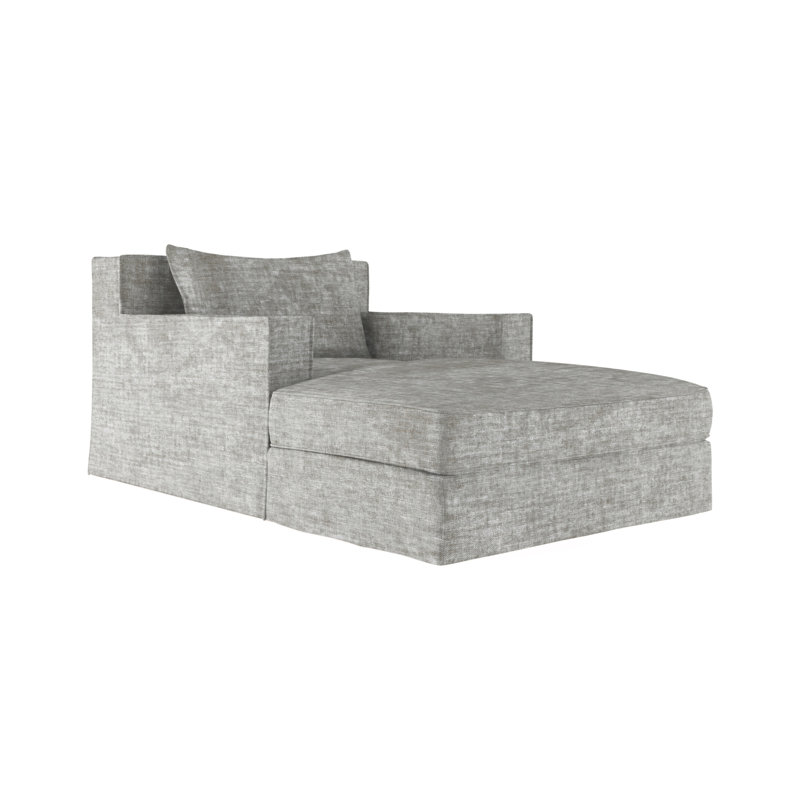 Chaise longue Mulberry, Patiné, Cuir noir patiné