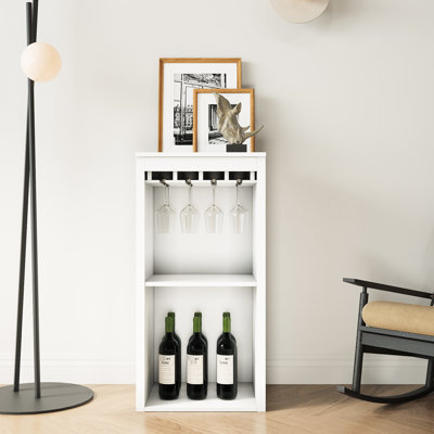 Wine Bar Cabinet With And Storage - White For Home Office Modular A Tidy