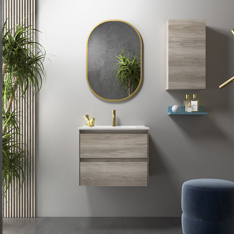 Perla 24'' W Single Vanity, Natural Oak