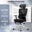 Chaise de bureau ergonomique en filet à dossier haut avec accoudoirs réglables en 3D, support lombaire réglable, inclinaison de 135 °, capacité de poids de 300 lb pour le bureau à domicile et les jeux-762651227