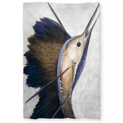 Abstract Swordfish Bathroom Coastal Duvet Cover | Home Decor