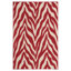 Tapis beige / rouge à imprimé animal-1370297311