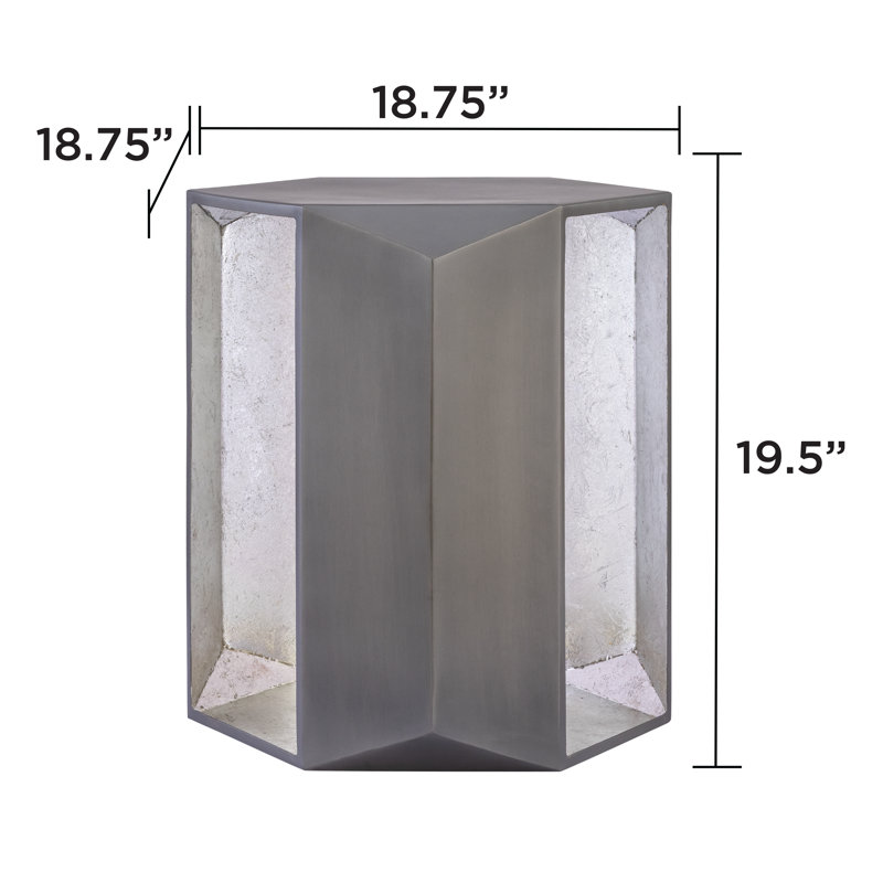 Table de bout 529 argent, Argent
