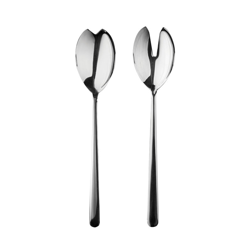 Linea Stainless Steel Salad Servers, Silver
