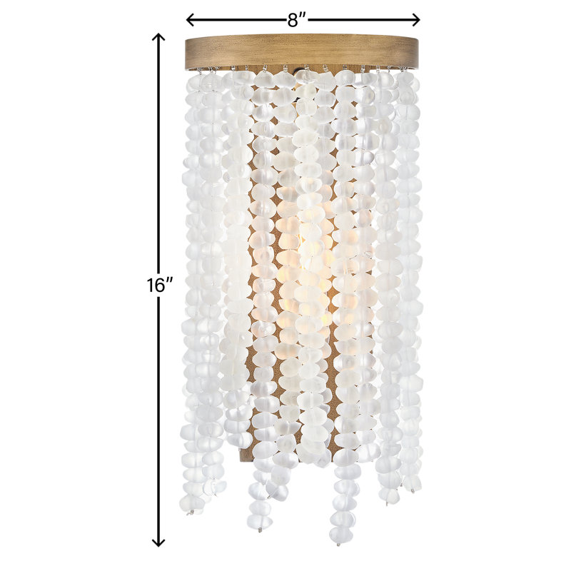 Dune Steel Metal Flush Mounted Sconce, Burnished Gold