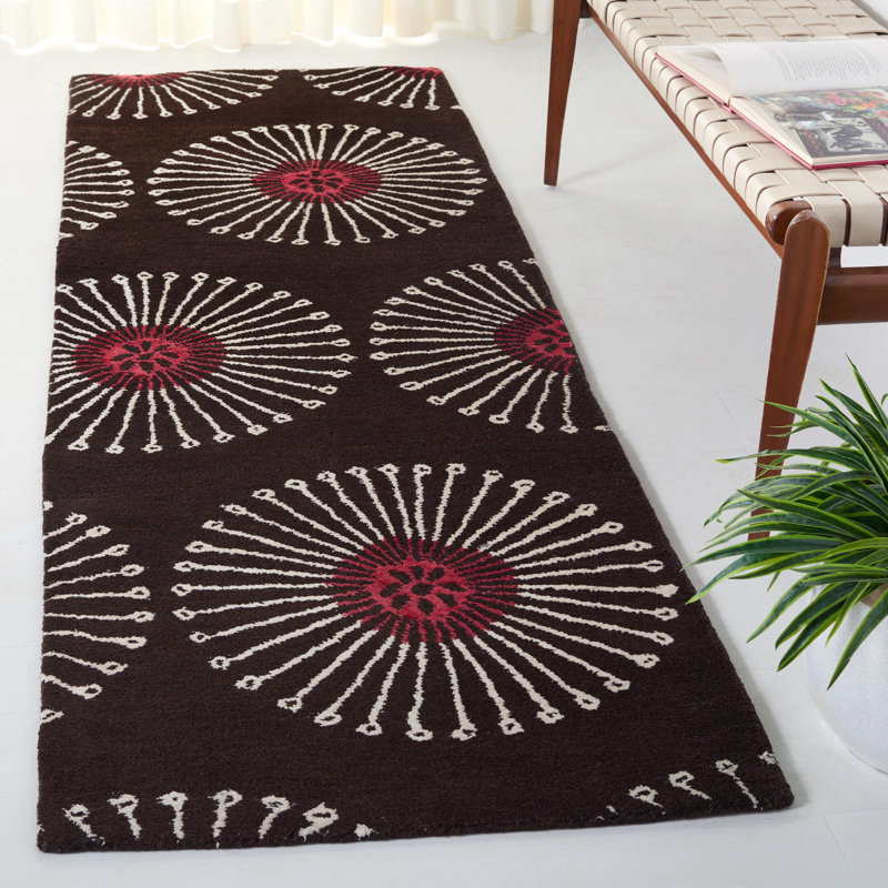 Avayah Soho Hand Tufted Wool Floral Rug, Runner 2'6" x 8'