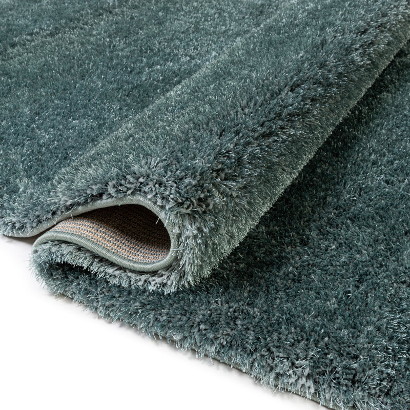 Feather Shaggy Blue Rug, Rectangle 100 x 150cm