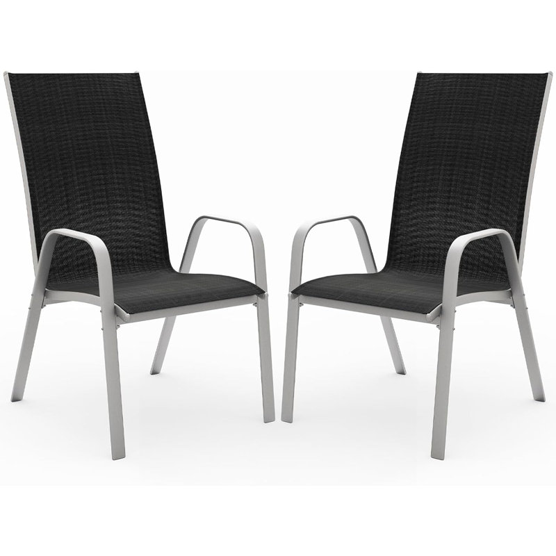 Fauteuil d'extérieur Caler, Noir/gris