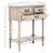 Rustic 23.5'' Rectangular Console Table – Durable Solid Wood with 3 Drawers and Turned Legs Storage-1828825780