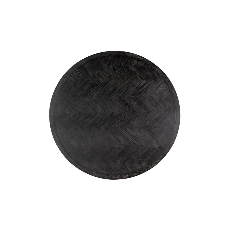 Blackbone Oak Round Solid Wood Top Dining Table
