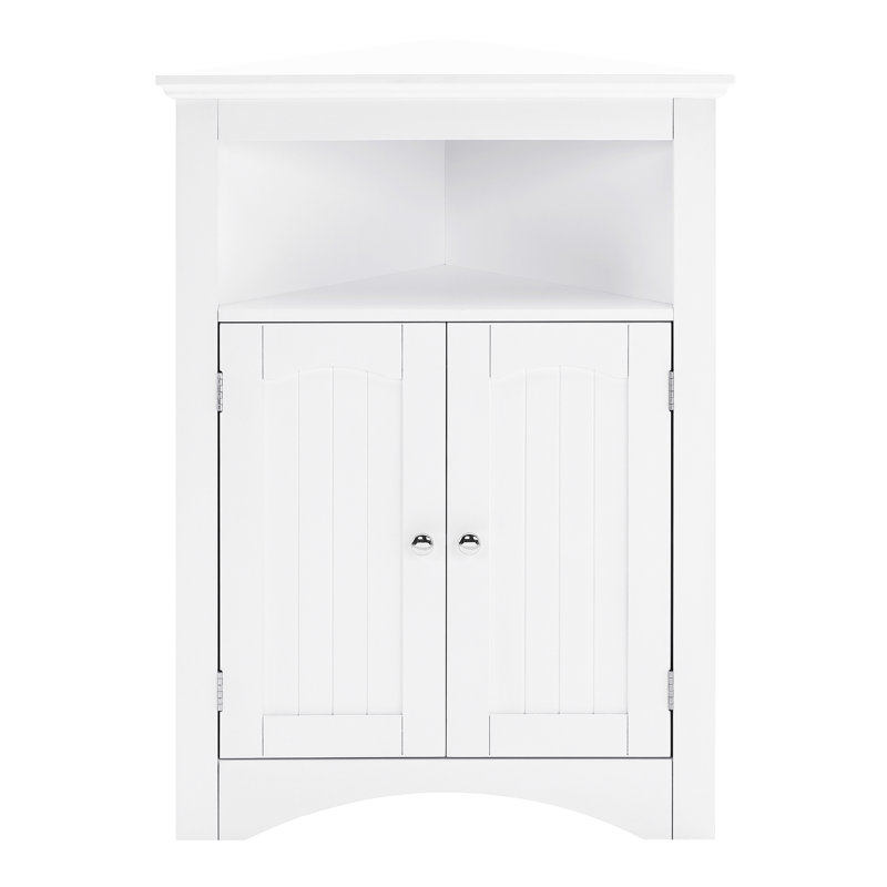 Blanc, armoire de rangement de salle de bain, portes et tablettes, profondeur de 24 po, 26,4 lb, intérieur réglable, coin de plancher facile à entretenir, profondeur de 24 po, conception