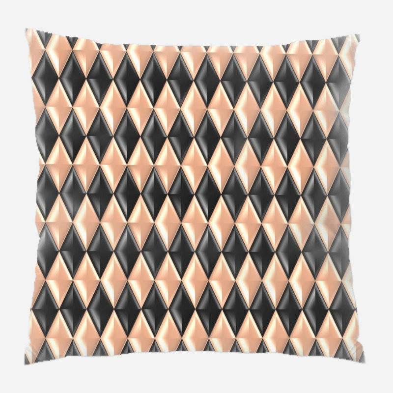 Coussin décoratif métallique, Intérieur