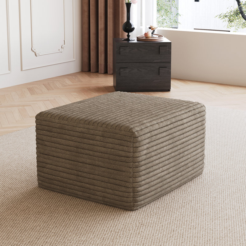 Pas de repose-pieds sans assemblage, repose-pieds moderne moelleux en velours côtelé