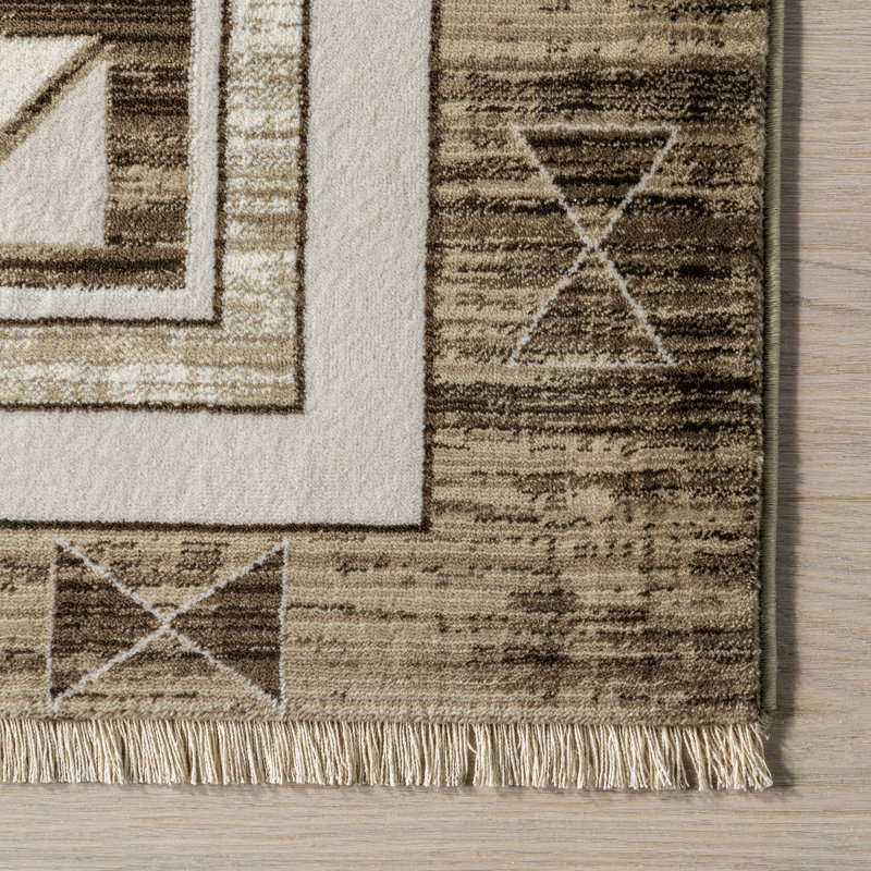 Agave 8' x 10' Red Geometric Synthetic Area Rug