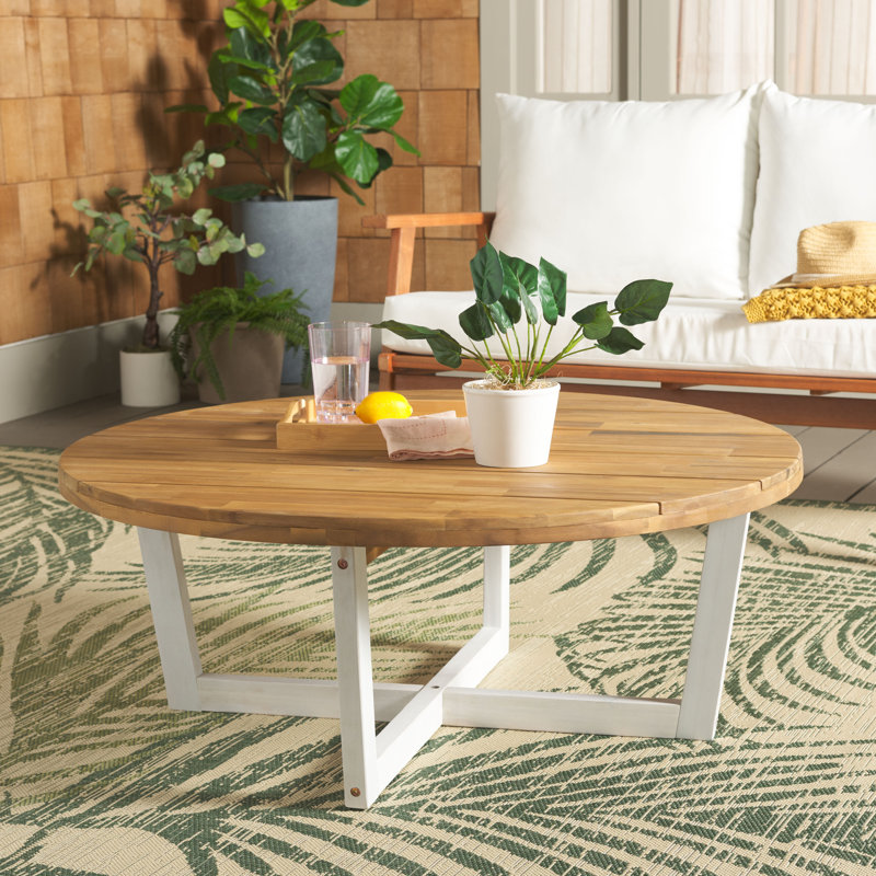 Claudie Calysta Wooden Coffee Table, White