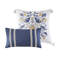 Édredon pour grand lit en coton 6 pièces, imprimé botanique en bleu et jaune pour reine de luxe, nuit fraîche-121163630