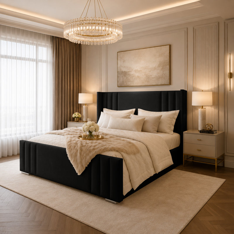 Bed, Double (4'6), Black