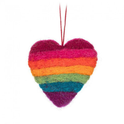 Striped Heart Ornament