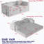 Canapé 4 places avec poches de rangement latérales et coussins pour le salon-357506576