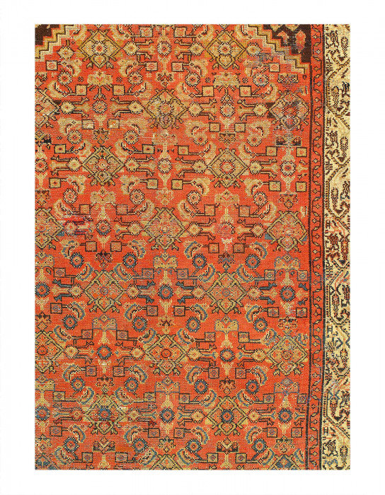 Persian Antique hand knotted Malayer 4'6"X 9'3"