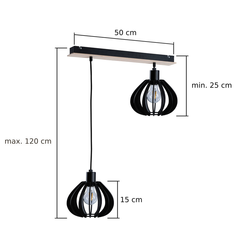 Parma 2 - Light Kitchen Island Pendant, Black
