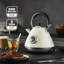 GEEPAS Retrovive 1.7L Electric Kettle, 4 Slice Bread Toaster, Set of 3 Tea Coffee Sugar Canister, Bread Bin, Mug Tree & Towel Pole Set of 8 PC Matching Kitchen Counter Storage Space Saver Set-123305410